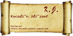 Kocsán József névjegykártya